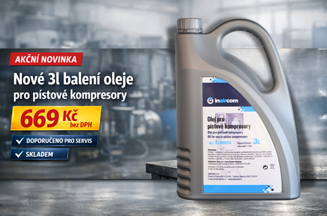 pístové kompresory olej 3l
